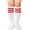 Red, variant on Kids Toddler Cotton Three Stripes Sport Soccer Team Socks Uniform Tube Cute Knee High Stocking for Boys Girls