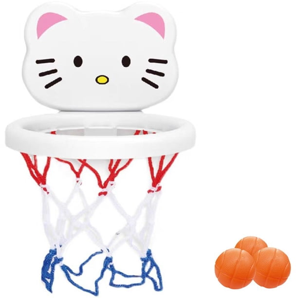 Bonito juego de cestas con forma de gato Panda, juguetes de pelota para niño para ducha de baño (aro de gato)