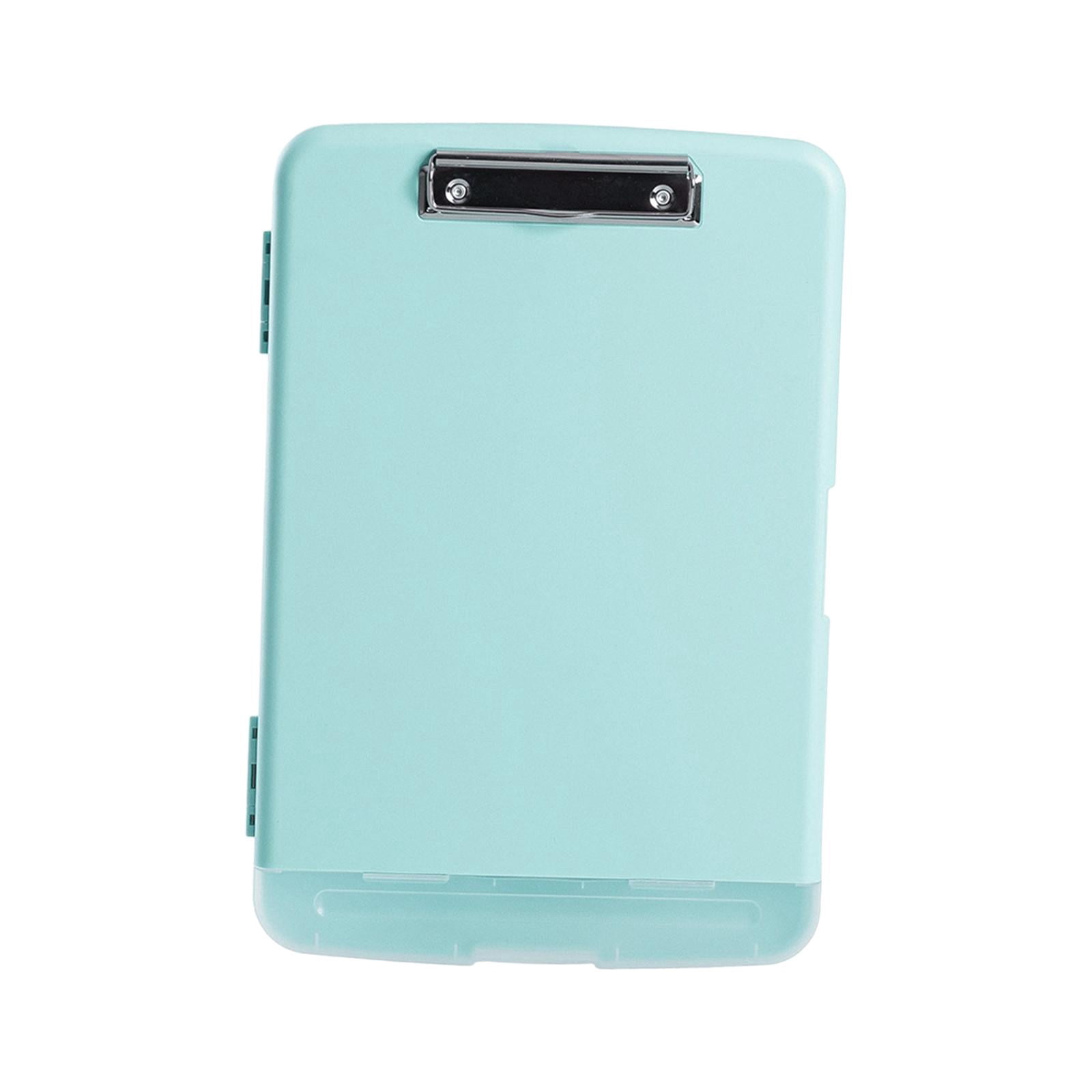 SunniMix Clipboard with Storage Folder with Pen Holder, Dustproof, High Capacity, Nursing light blue