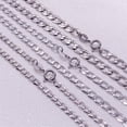 thumbnail image 4 of Collar De Plata De Ley S925 Simple Moda Para Hombres Cadena Lateral Cubana Látigo Gruesa De, 4 of 4