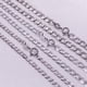 thumbnail image 4 of Collar De Plata De Ley S925 Simple Moda Para Hombres Cadena Lateral Cubana Látigo Gruesa De, 4 of 4