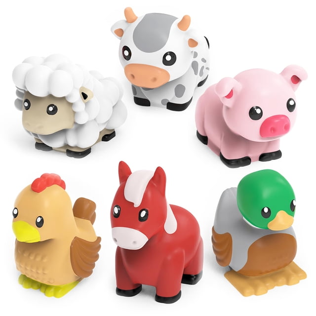Juguetes de baño Barnyard de Tub Works, paquete de 6, animales de granja sin moho