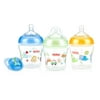 Nuby Natural Touch 6 ounce Bottles 3 Pack with Pacifier, Boy Assortment