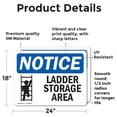 thumbnail image 2 of (2 Pack) Ladder Storage Area Sign, 2 of 7
