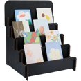 thumbnail image 1 of Expositor de pegatinas de 4 niveles, expositor de tarjetas de felicitación de madera, organizador de postales para vendedores, expositor multiusos para folletos., 1 of 6
