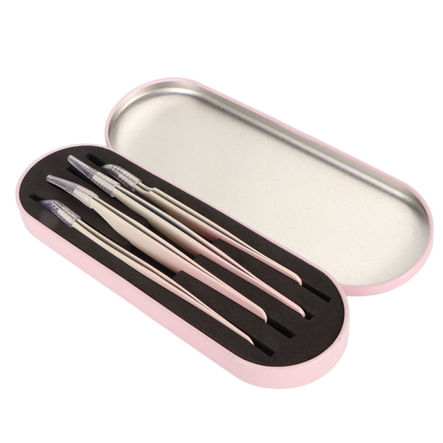 JUEGO DE HERRAMENTAS PARA APLICAR PESTAS, TIJERAS DE PESTAS POSTIZAS DE ACERO INOXIDABLE, PINZAS PESTAS, RIZADOR DE CEJAS CAJA PARA EXTENSIONES DE PESTAÑAS,