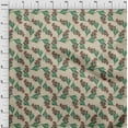 thumbnail image 4 of oneOone Rayon Light Brown Fabric Floral Dress Material Fabric Print Fabric By The Yard 56 Inch Wide, 4 of 5