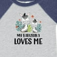 thumbnail image 4 of Inktastic Zebra My Babushka Loves Me Boys or Girls Baby Bodysuit, 4 of 5