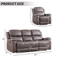 thumbnail image 7 of Bonzy Home Reclining Furniture Set, Manual 3-Seat Sofa and Single Recliner Chair for Living Room，Saddle, 7 of 7