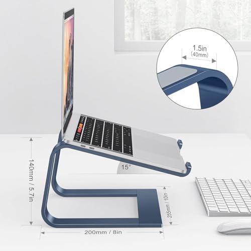 Laptop Stand for Desk, Detachable Laptop Riser, Aluminum Laptop Holder, Compatible with MacBook Air/Pro, Dell, HP, and All Laptops (11-16 inch), Grey