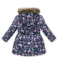 thumbnail image 3 of Wavsuf Kids Jackets for Girls with Hood for Winter Navy Coats Size 6 Years, 3 of 8