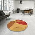 thumbnail image 4 of Ahgly Company Machine Washable Indoor Round Transitional Scarlet Red Area Rugs, 8' Round, 4 of 7