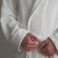 thumbnail image 3 of luxury hotel & spa white terry cloth 100% turkish cotton unisex bathrobe, 3 of 4