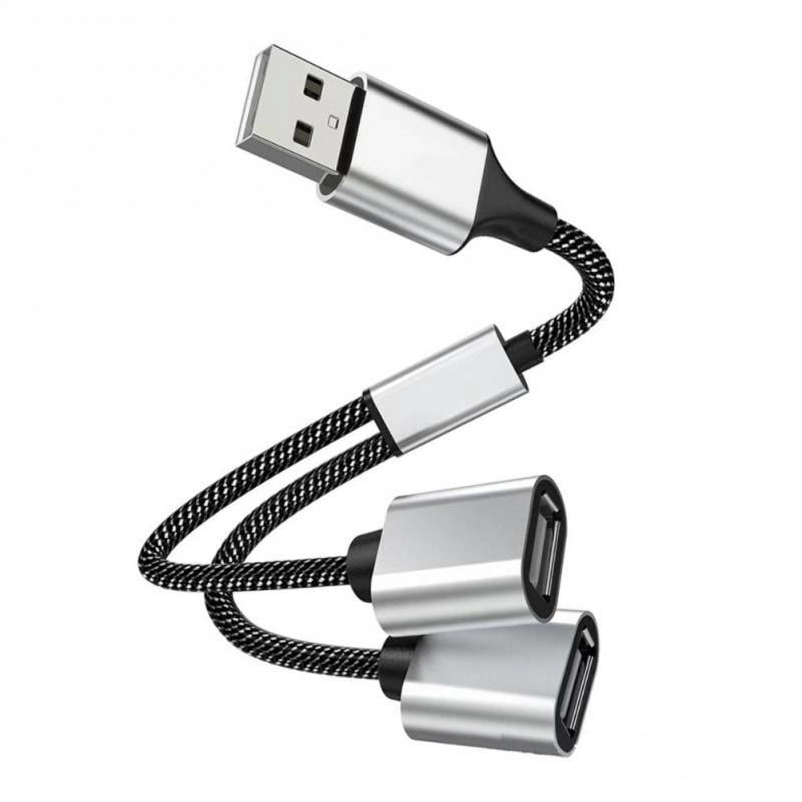 1/2PCS RYRA USB To 3 USB 2.0 HUB Dual 4Port Multi Splitter Adapter OTG For PC Laptop Surface Accessories USB A Extension Power