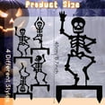thumbnail image 3 of BinKFF Metal Halloween Yard Signs Halloween Outdoor Decorations Black Metal Art Halloweens Yard Stakes Reusable Skeleton Lawn Sign for Holiday Party Decor for Garden Prop, 3 of 8