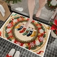 thumbnail image 2 of Virelaxpo 16x24In Christmas Door Mat Embroidery Style Floor Mat Holiday Decor Carpet Entrance Door Household, 2 of 6