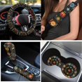 thumbnail image 3 of Yuyamidu 15 PCS Ladybug Car Seat Cover with Flower Carpet Mats Steering Wheel Cover Seatbelt Strap Pad Cup Coasters Handbrake Cover Set, 3 of 6