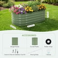 thumbnail image 2 of Galvanized Raised Garden Bed Kits, 4x2x1.4FT Metal Raised Beds Outdoor for Gardening, 17'' Tall Large Steel Raised Planter Bed for Vegetables &  Patio Ground Planter Box - Green, 2 of 6
