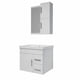 thumbnail image 5 of mueble para baño flotante victoria 24" blanco pvc con espejo botiquín y lavabo, 5 of 8