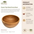 thumbnail image 5 of Rainforest Bowls Classic Teak Wood Cereal Bowl 4-Pack, 5 of 5
