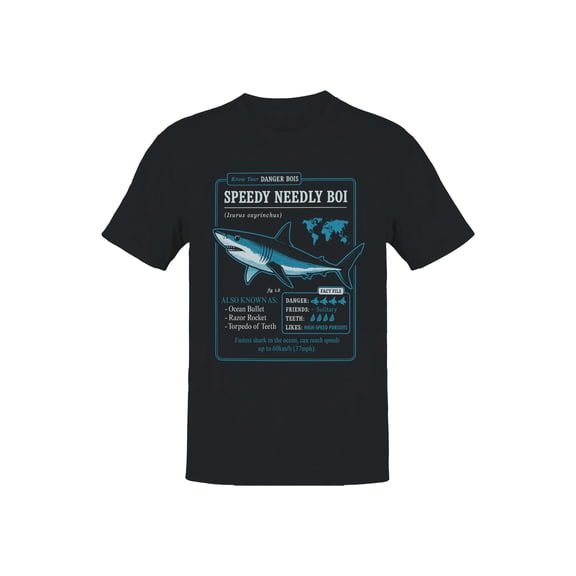 Speedy Needly Boi Shark Facts Men's T-shirt