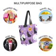 thumbnail image 7 of FORMRS Womens Canvas Tote Bag with Zipper Inner Pocket Shoulder Handbag, Purple Halloween Pattern, 7 of 7