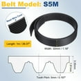 thumbnail image 2 of S5M Open Ended Timing Belt, 30mm Width x 1 Meter Length, 5mm Pitch Length, Black, 2 of 6