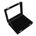 thumbnail image 4 of Earring Storage Box, 24 Grid Space Saving Neat Multifunction  Jewelry Tray  For Rings Black, 4 of 8