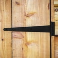 thumbnail image 6 of 6Pack T-Strap Door Hinges, 12" Wrought Tee Shed Gate Hinges Iron (Black), 6 of 6