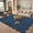 Navy Blue, variant on ZACOO 2'x6' Solid Scalloped Edge Area Rug, Machine Washable Ultra Thin Non Slip Carpet for Hallway Entryway Kitchen, Brown