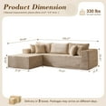 thumbnail image 6 of XIZZI 108" L-Shape Modular Sectional Sofa, Oversize Cloud Boneless Couch with Deep Seat for Living Room, Ultra-Dense Foam Filling, No Assembly Required, Left Chaise, Beige, 6 of 9
