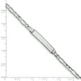 thumbnail image 3 of 14K White Gold Figaro Link ID Bracelet, 3 of 6