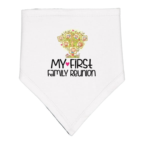 Inktastic My First Family Reunion Baby Bandana Bib