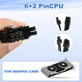 thumbnail image 3 of Uxcell PCIe Cable 8 Pin Male to 8 Pin (6+2) Male 18AWG 300mm/12 Inch Long, 1Pcs GPU Power Supply Cable PCI Express Power Adapter Cable for Graphics Card, Black, 3 of 7