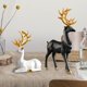 thumbnail image 5 of 1 par Rendier Standbeelden Beeldje Herten Minnaar Art Elanden Paar Standbeeld Negro + Blanco, 5 of 9