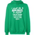 thumbnail image 2 of OXI Hoodie Sweatshirt - To Anyone I Have Not Offended, Basic Casual Hoodie for Men's and Women Fleece Hoodie Long Sleeve - Irish Green Large, 2 of 3