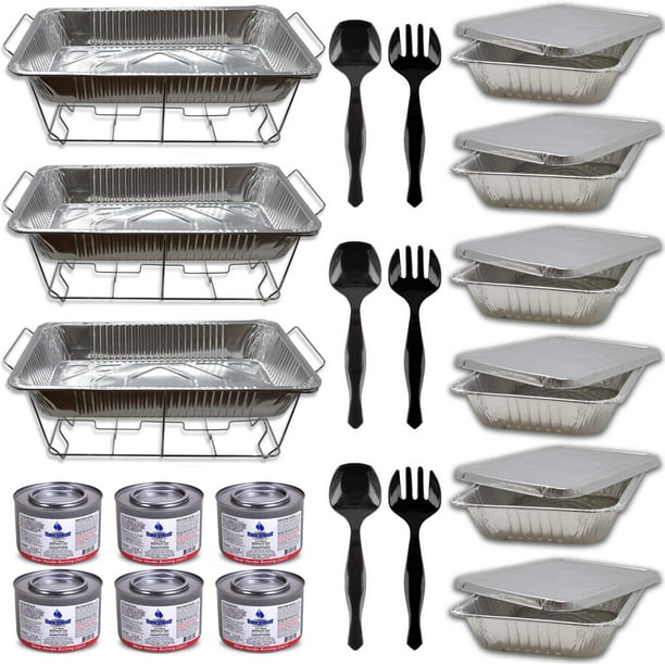 Chafing Dish Buffet Set Disposable Buffet Servers and Warmers, Buffet