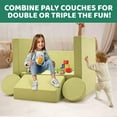 thumbnail image 4 of ABORON 10Pcs Toddler Sofa for Kids, Modular Kids Couch for Playroom, Kids Play Couch for toddlers 1-10, Kids Sofa Couch, Convertible Foam Floor Cushion,Green, 4 of 9