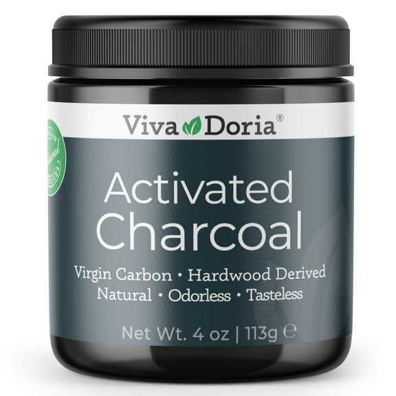 Viva Doria Activated Charcoal Powder - Food Grade, 4 oz