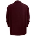thumbnail image 4 of 2026 New Button Up Cardigan for Women, Long Sleeve Lapel Collared Knit Tops, Lightweight Relaxed Fit Casual Sweater(Red,XL), 4 of 4