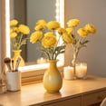 thumbnail image 6 of 8 Colors Artificial Ranunculus Flower Stem Realistic Faux Peony for Wedding Table Vase Decor, 6 of 6