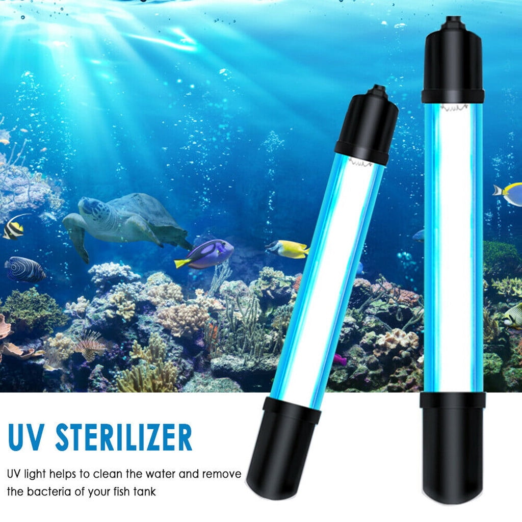 Aquarium Fish Pond Submersible UV Sterilizer Lamp Clean Water Remove Algae 