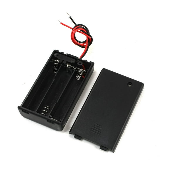 2Pcs ON/OFF Switch Two Battery Holder Box for 3 x 1.5V AAA Batteries