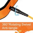 thumbnail image 4 of Surfboard Waist Leash 7mm Thick 10ft Coiled Surf Board Leash Sup Stand Up Paddleboard Leash, 4 of 4