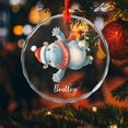 thumbnail image 3 of Awesome Hippo Lover Glass Xmas Ornaments, Personalized Name Hippo Animal Ornament Gift for Men Women Son Daughter, Hippo Xmas Ornaments Hanging, Customized Hippo Glass Christmas Ornament 2025, 3 of 6