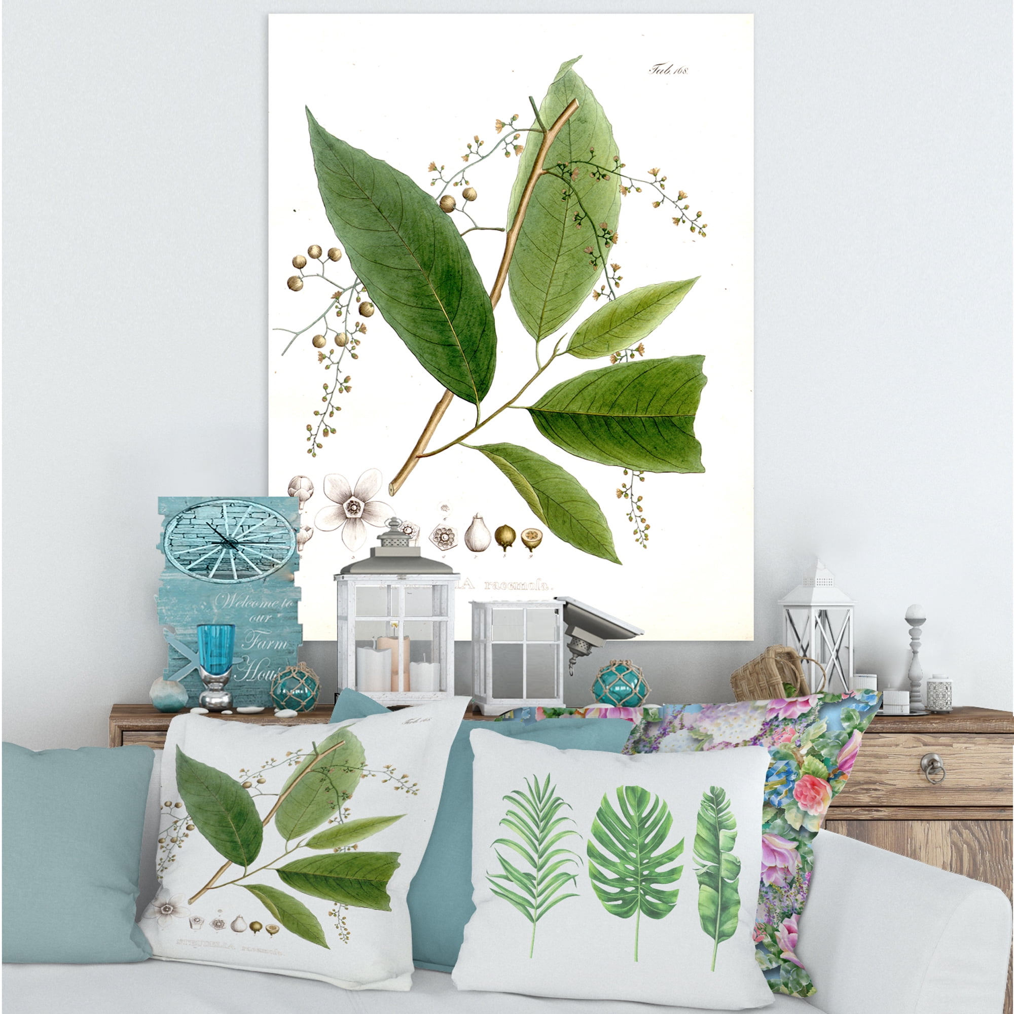 Designart ' Ancient Brazilian Plant I ' Traditional Canvas Wall Art Print
