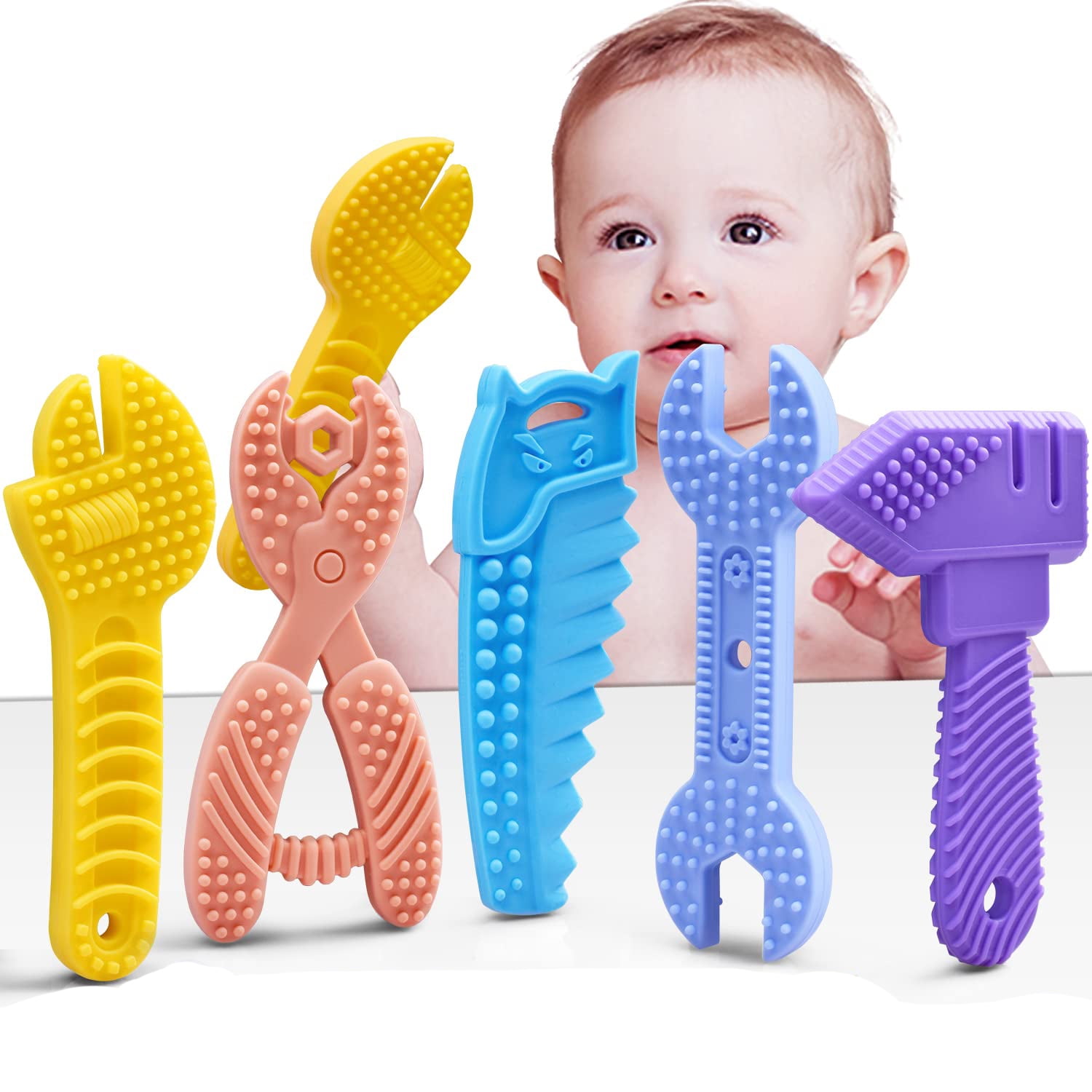 Baby Teething Toys for 06 Months 612 Months, Molar Teether Chew Toys