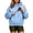 C460 Sky Blue, variant on CONZONE Women Hoodies Long Sleeve Drawstring Hooded Sweatshirts For Women Solid Color Cozy Fall Winter Pullover Womens Hoodies With Pocket