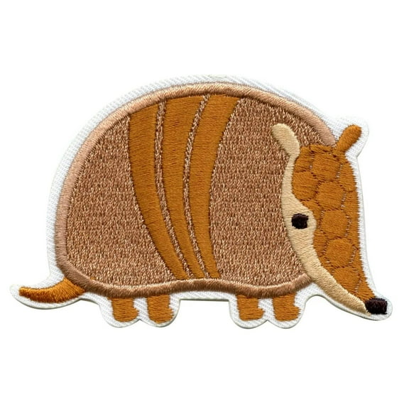 Armadillo Embroidered Iron On Patch