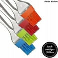 thumbnail image 4 of Silicone Brush Small Brush Transparent Handle Silicone Oil Brush 21cm 4 Pcs Random Color, 4 of 5